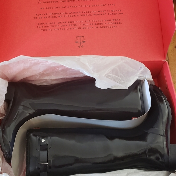 Hunter Tall gloss black boots - Picture 2 of 8
